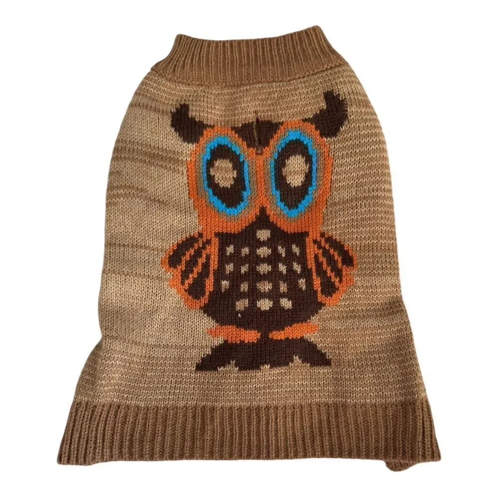 Pet Spirit SZ S Owl dog sweater